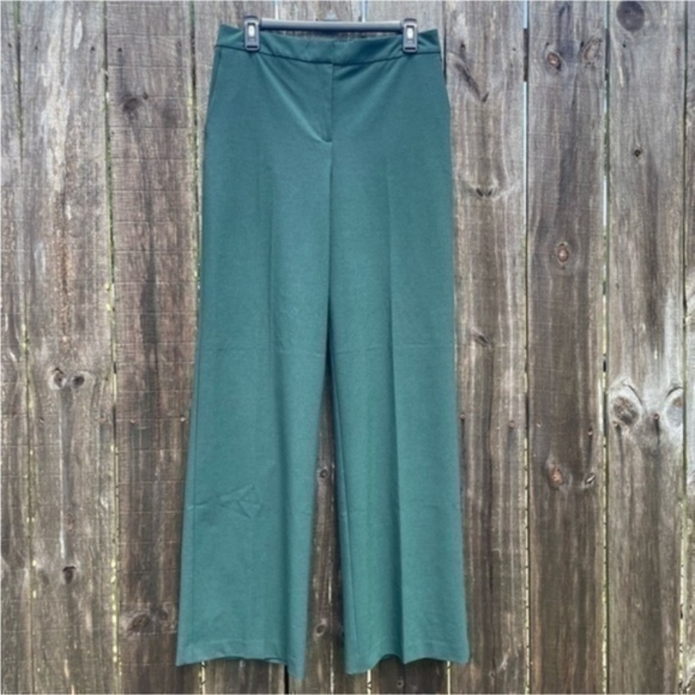 Joie Green High Rise Pleated Wide Leg Dress Slacks Size 8